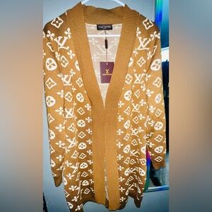 Louis Vuitton Brown Cardigan Sweater